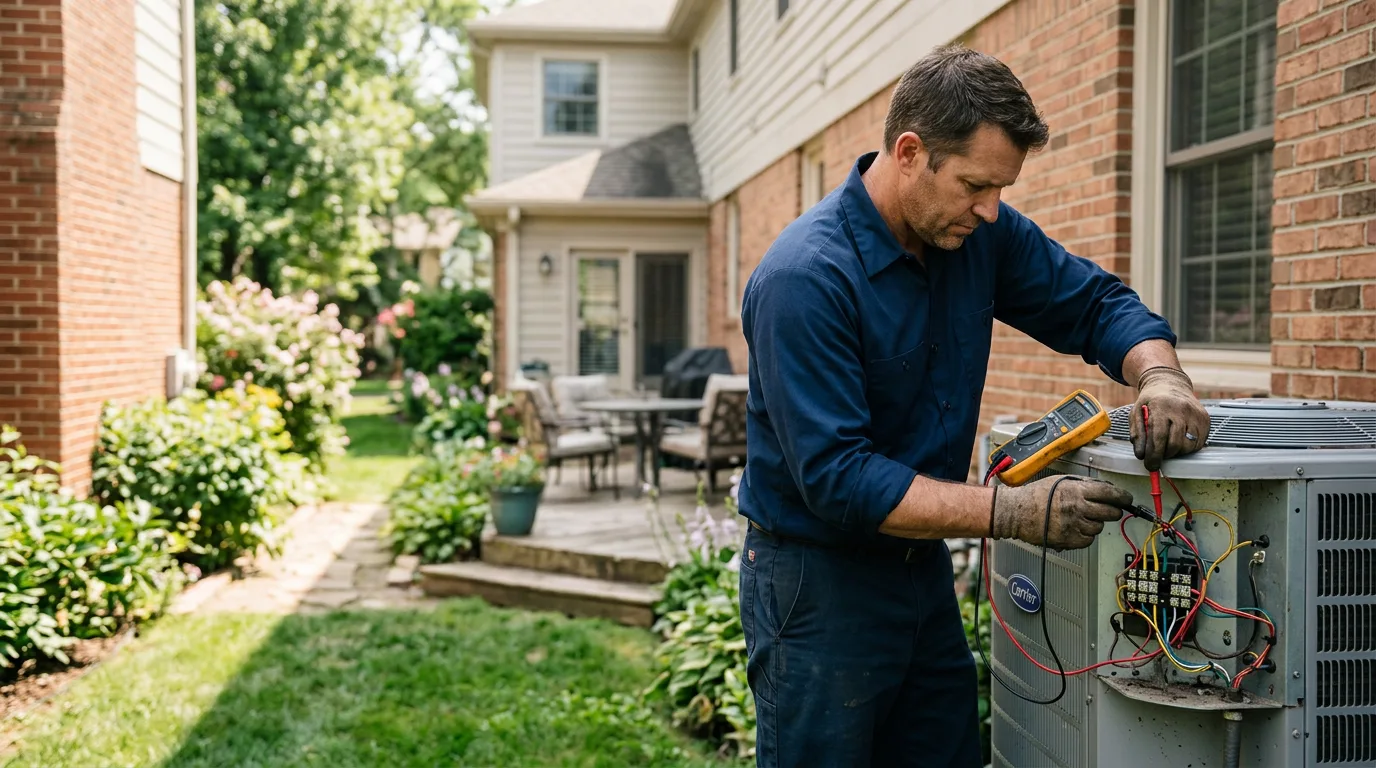 HVAC technician working near Palisades Park, NJ